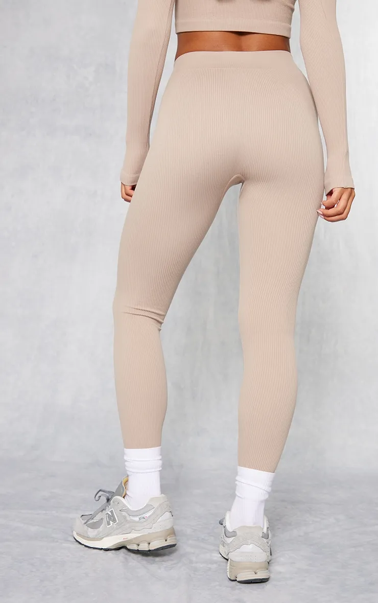 Stone Structured Contour Rib Leggings