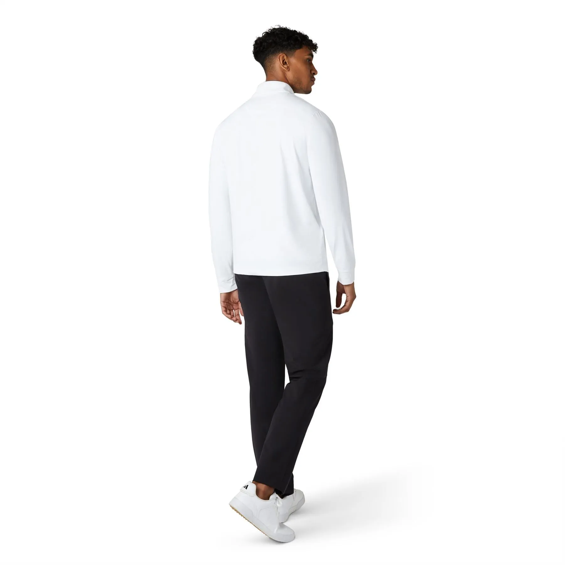 Technical Earl Quarter Zip Mid Layer Bright White - SS24