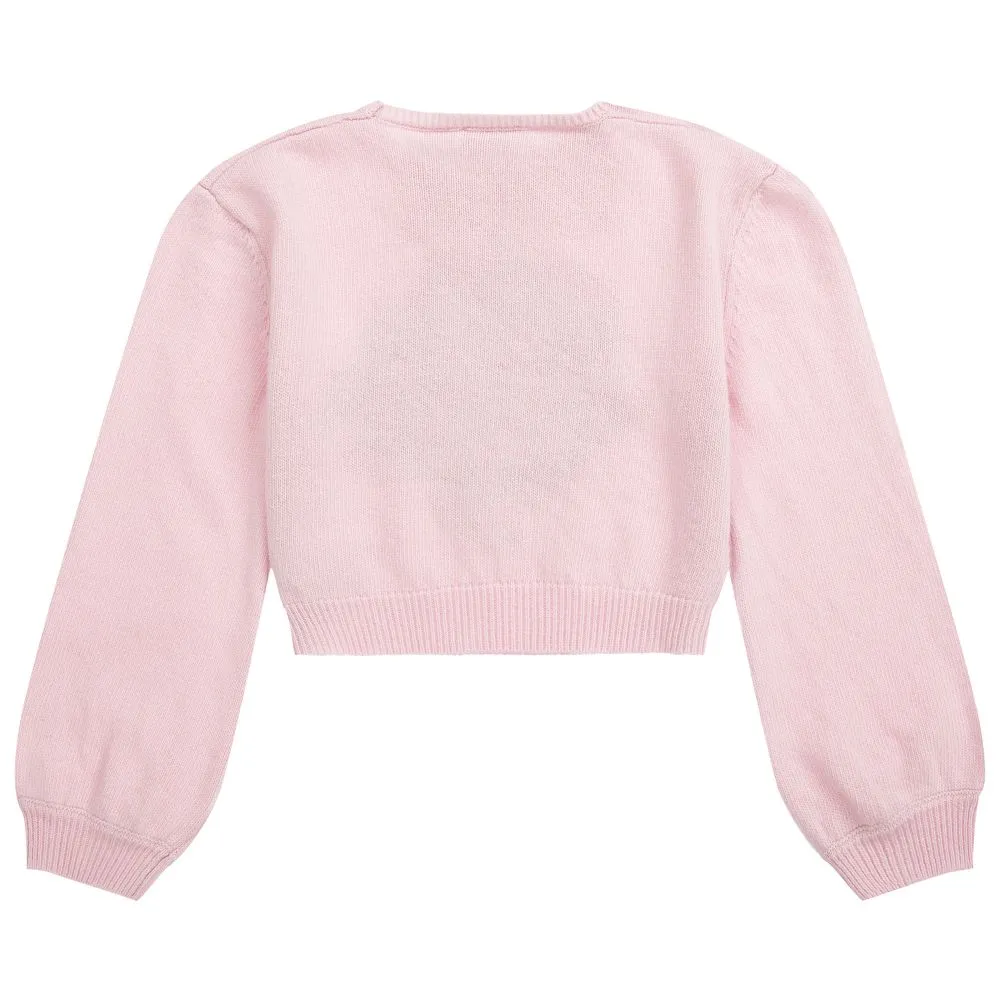 Teen Pink Cropped Sweater