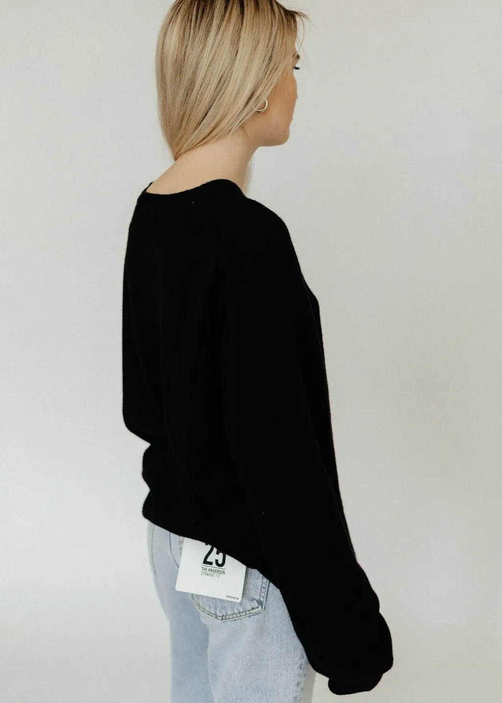 terne James Cashmere Sweater in Black