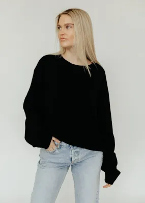 terne James Cashmere Sweater in Black