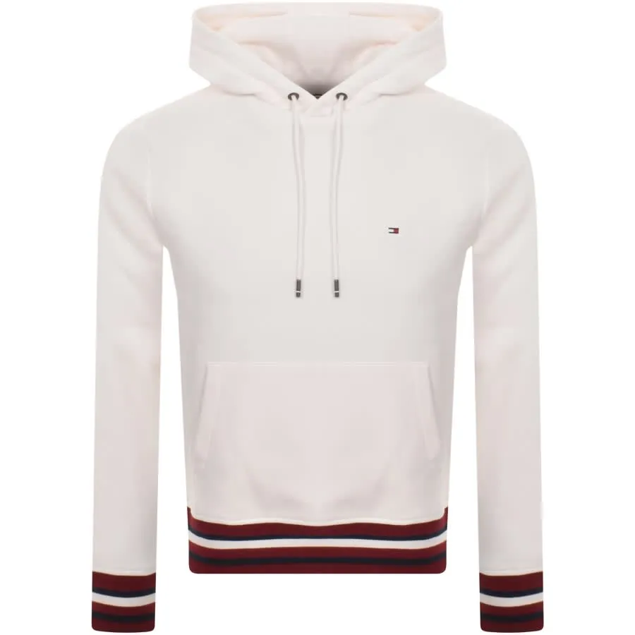 Tommy Hilfiger Logo Tipped Hoodie White