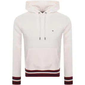 Tommy Hilfiger Logo Tipped Hoodie White