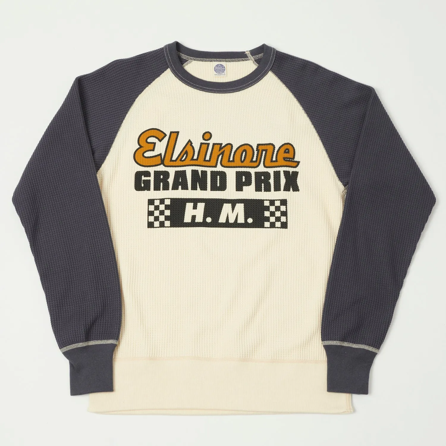 TOYS McCOY 'Elsinore Grand Prix' Big Waffle Crew Neck Tee - Off White