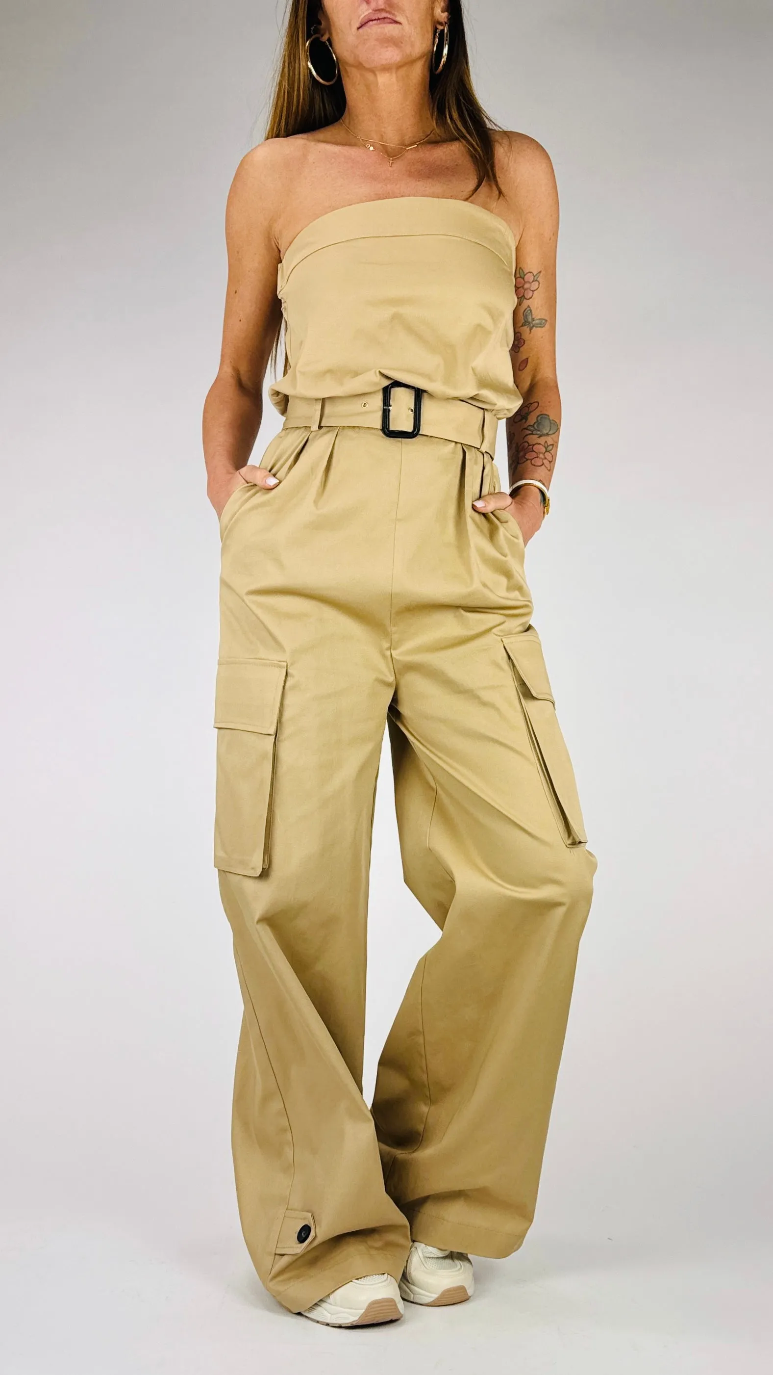 Tuta fascia gabardine stretch