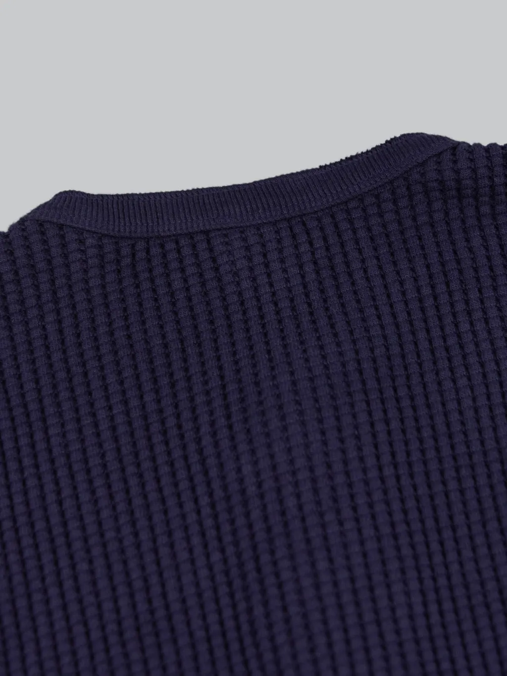 UES Thermal Big Waffle Henley T-Shirt Navy