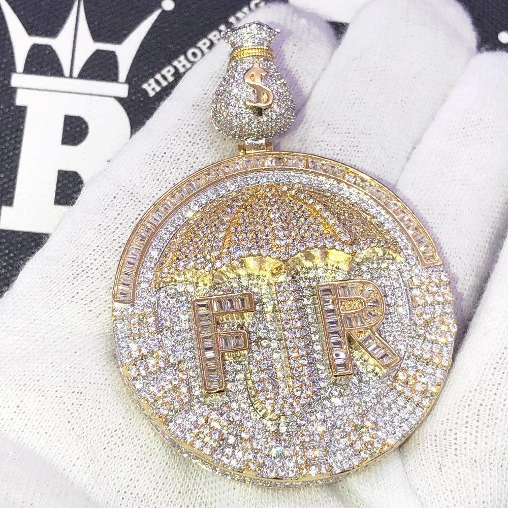 Umbrella Forever Rich VVS CZ Hip Hop Iced Out Pendant