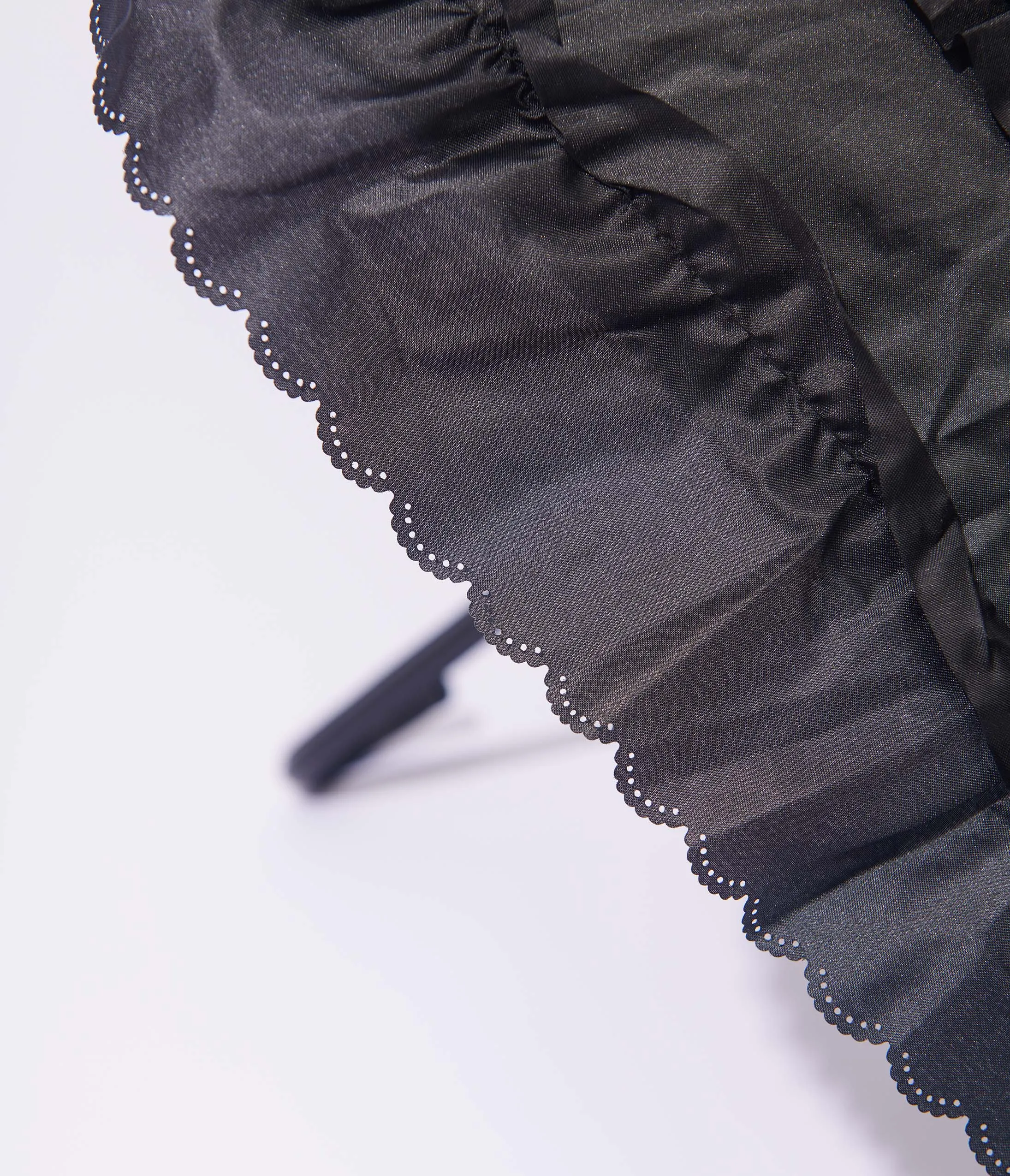 Unique Vintage Black Frill Victorian Umbrella