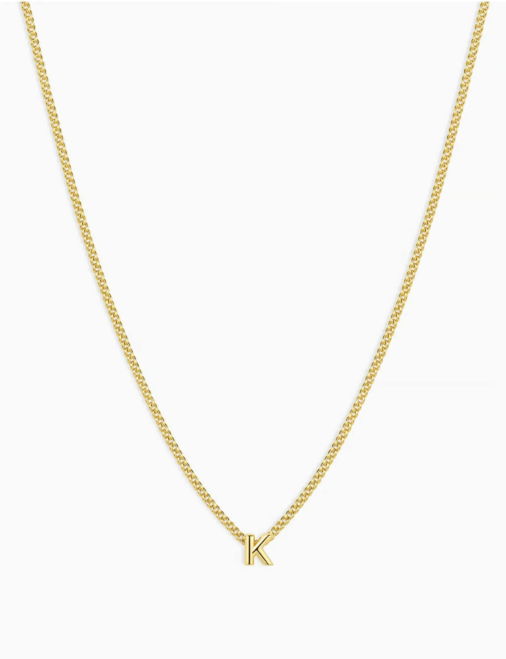 Wilder Mini Alphabet Necklace, Gold Plated