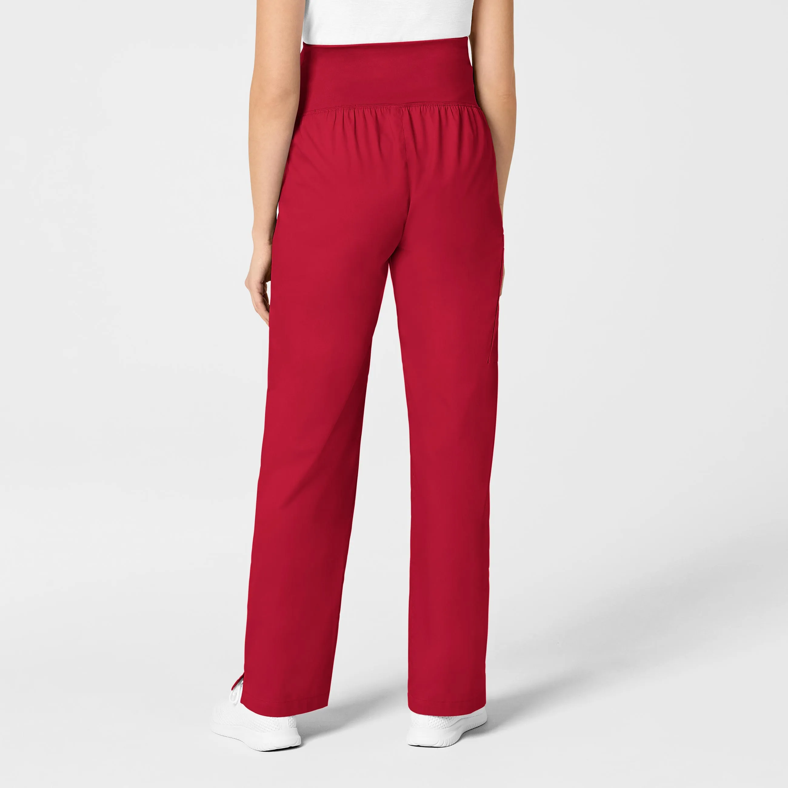 WonderWORK Maternity Cargo Scrub Pant - Red