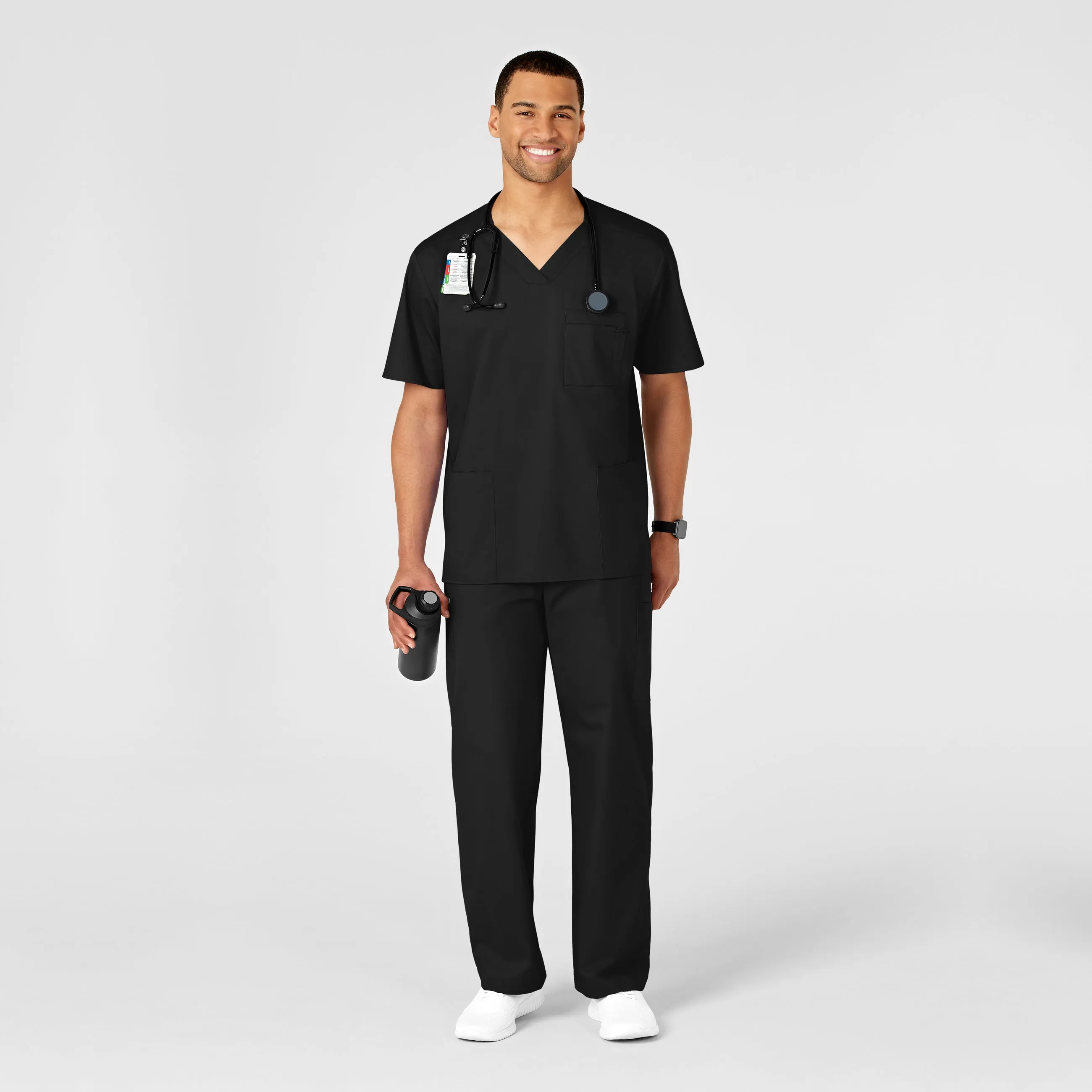 WonderWORK Men's Cargo Scrub Pant - Black