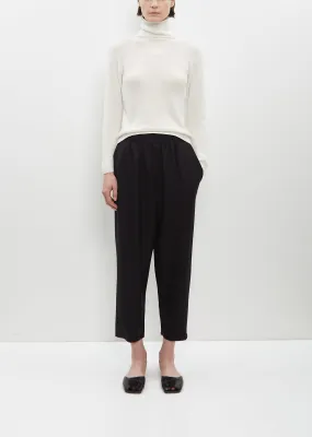 Wool Carrot Pants — Black