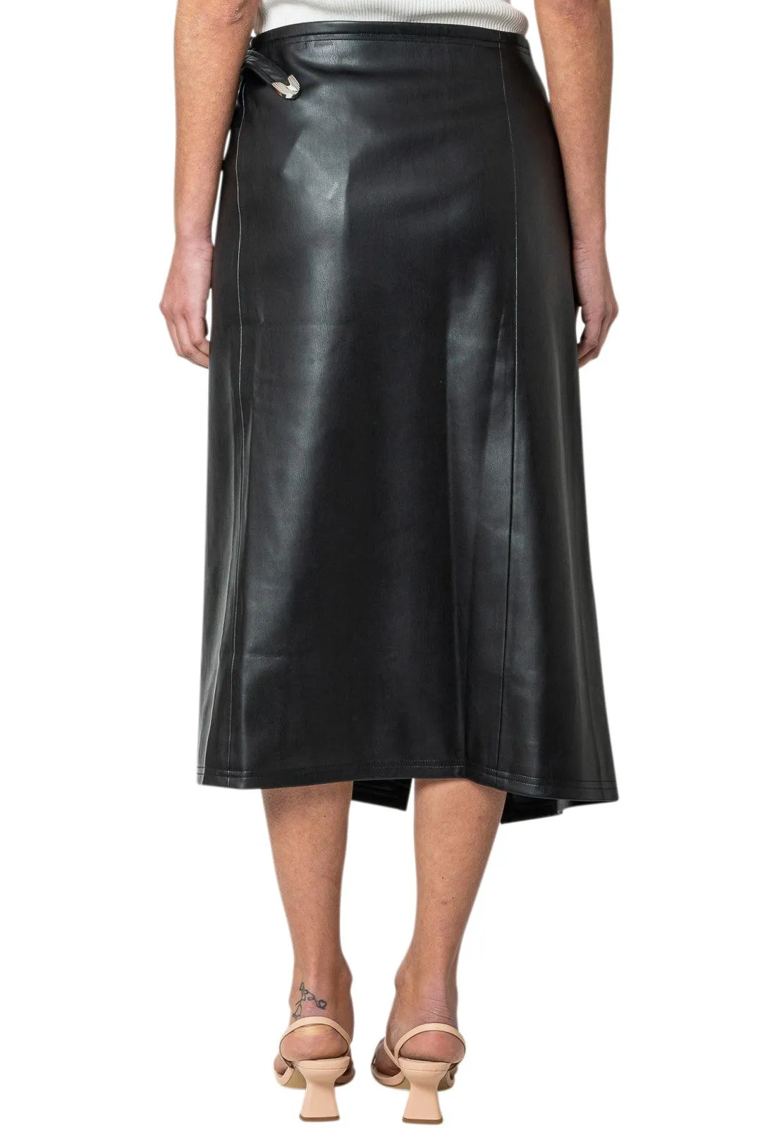 Wrap-over long skirt