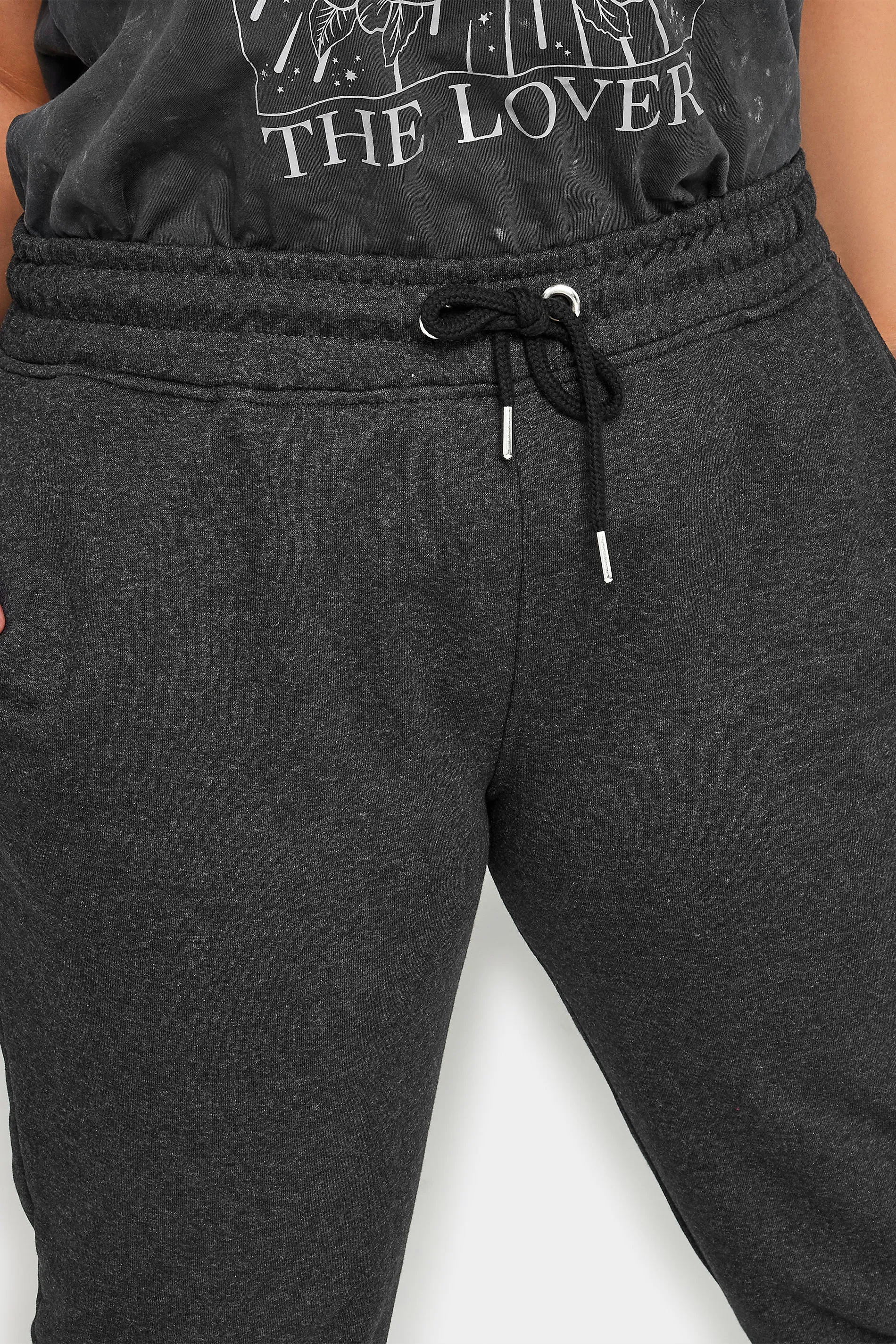 YOURS Curve Charcoal Grey Elasticated Joggers