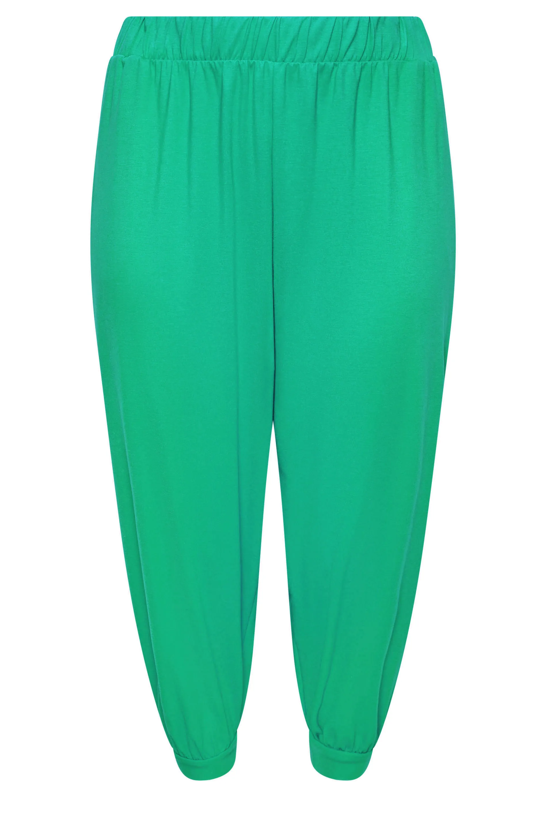 YOURS Curve Green Cropped Harem Joggers