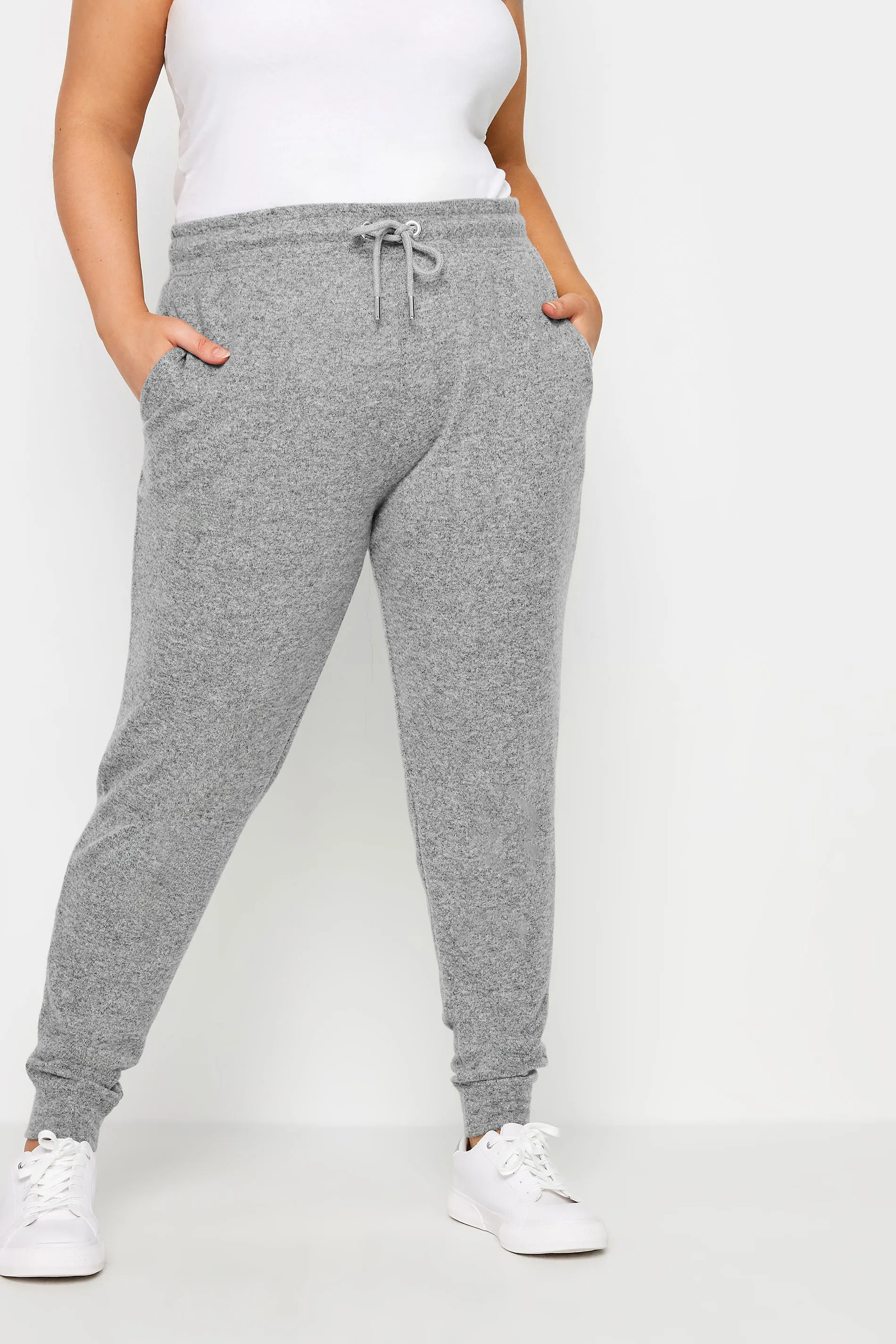 YOURS Curve Grey Soft Touch Joggers