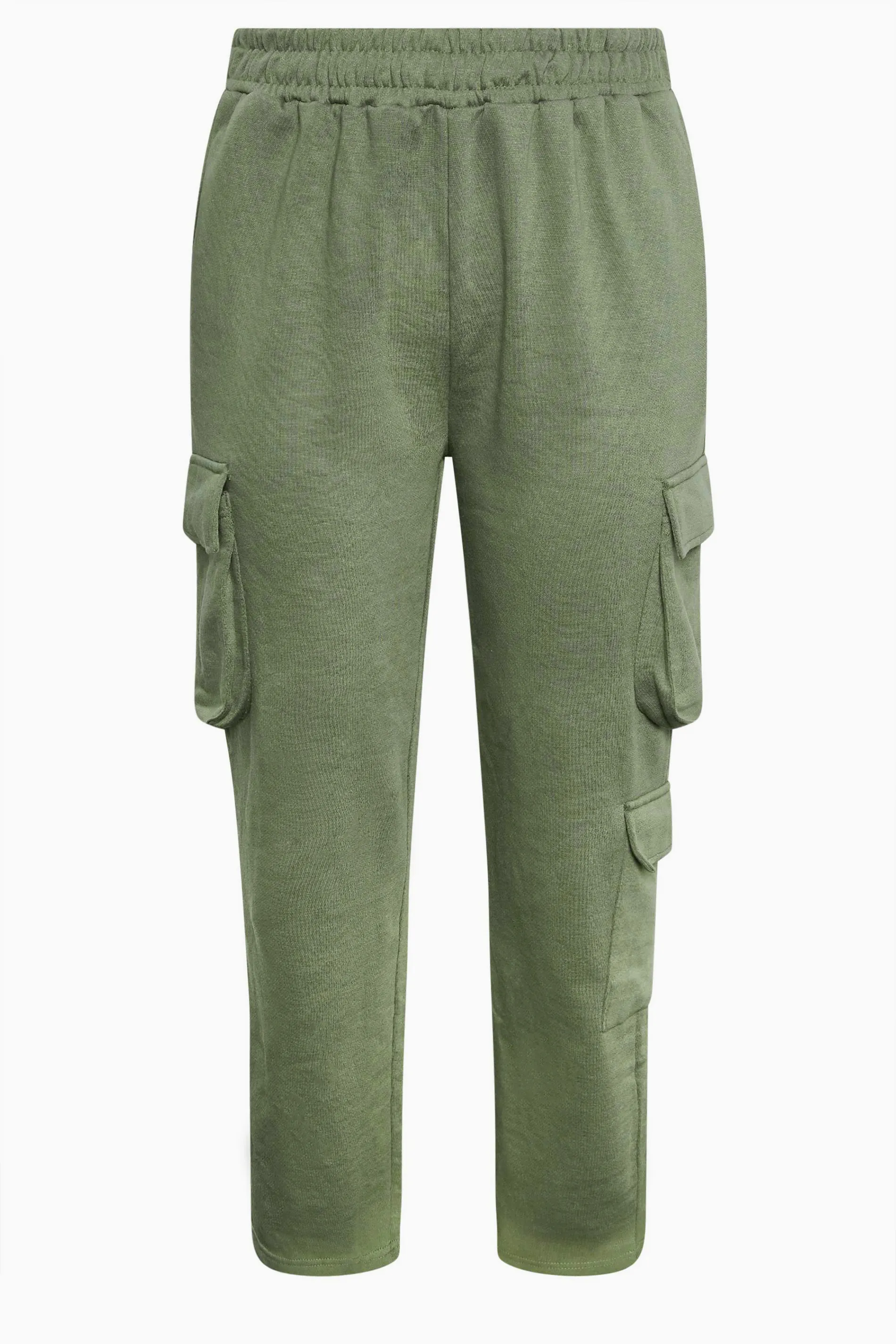 YOURS Curve Khaki Green Straight Leg Cargo Joggers